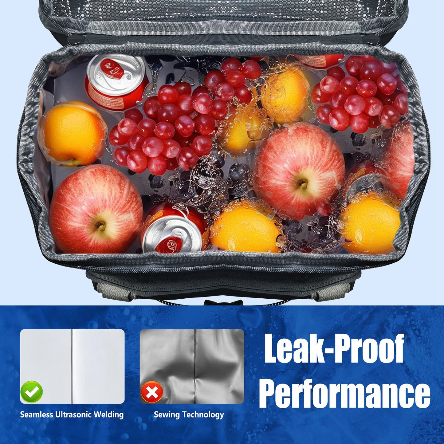 Insulated Cooler Backpack with 36 Can Capacity - Multi-Pocket Design