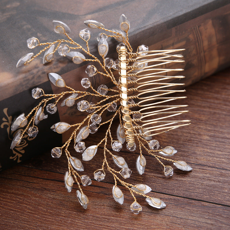 Handmade Glass Crystal Hair Comb