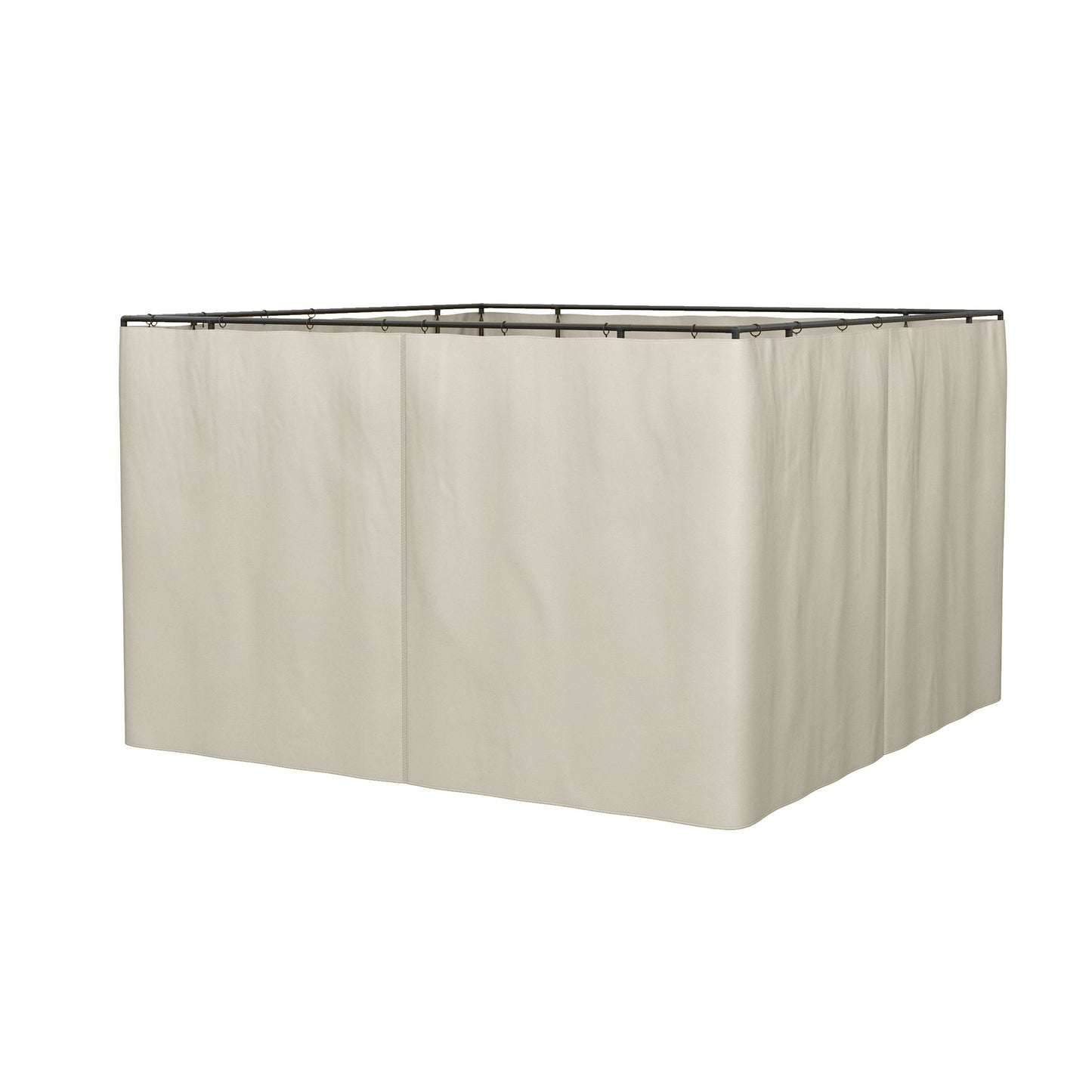 Gazebo Sidewall Set with Hooks & C-Rings - Beige, 9.84' x 11.8'