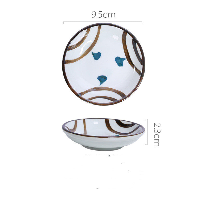 Japanese Ceramic Snack Dish - Hand-Painted & Microwave Safe