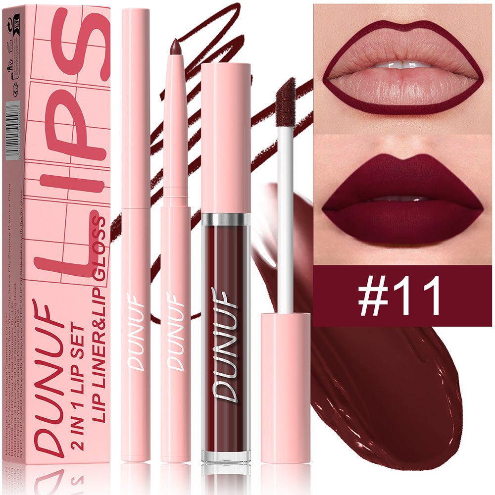 Velvet Matte Lip Glaze Set - Long-lasting, Highly Pigmented Lipstick for Natural Nude Look