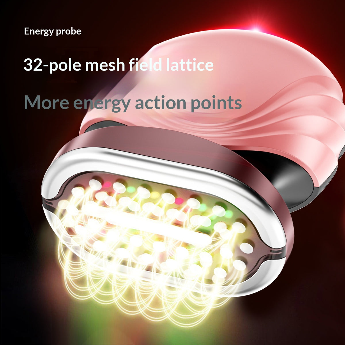 Large Iron Massage Device for Face Skin Care - Pink Home Use Beauty Tool