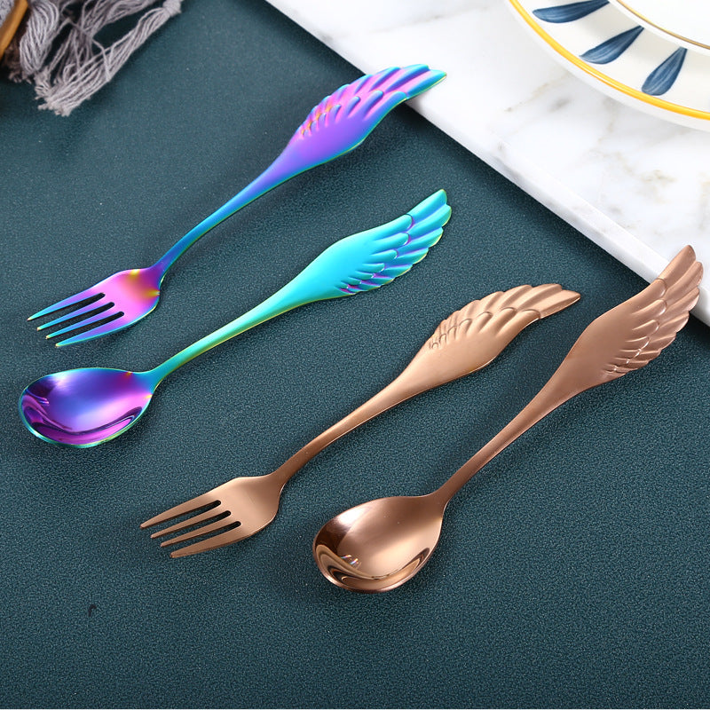 Stainless Steel Wing Spoon - Creative Tableware for Kitchen & Dining