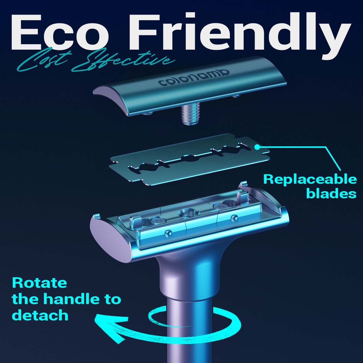 Manual Metal Shaver with 5 Replacement Blades