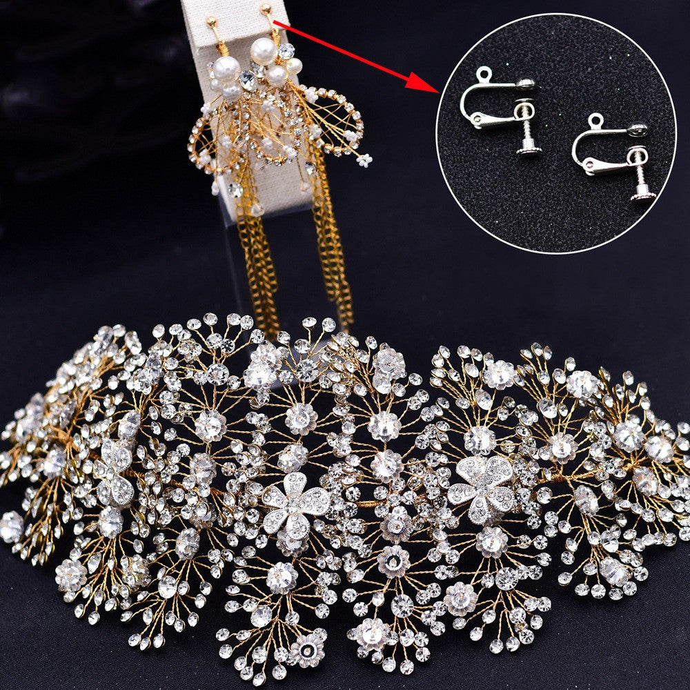 Bridal Headband with Rhinestone Crystals