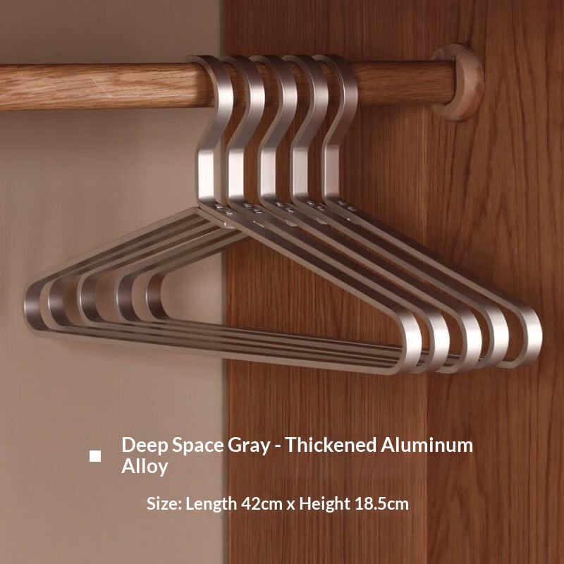 Stainless Steel Clothing Hanger Set - Home Wardrobe Storage, Durable & Elegant