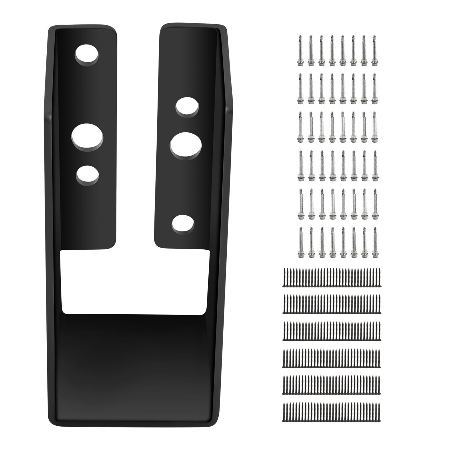Outdoor Concealed Joist Hanger Set for 2x4 Lumber - Black, Pack of 24