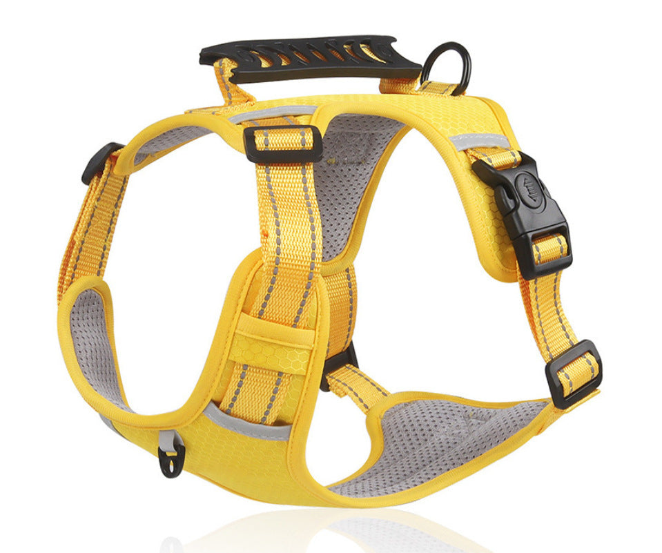 No Pull Breathable Reflective Dog Harness with Adjustable Size and Color Options