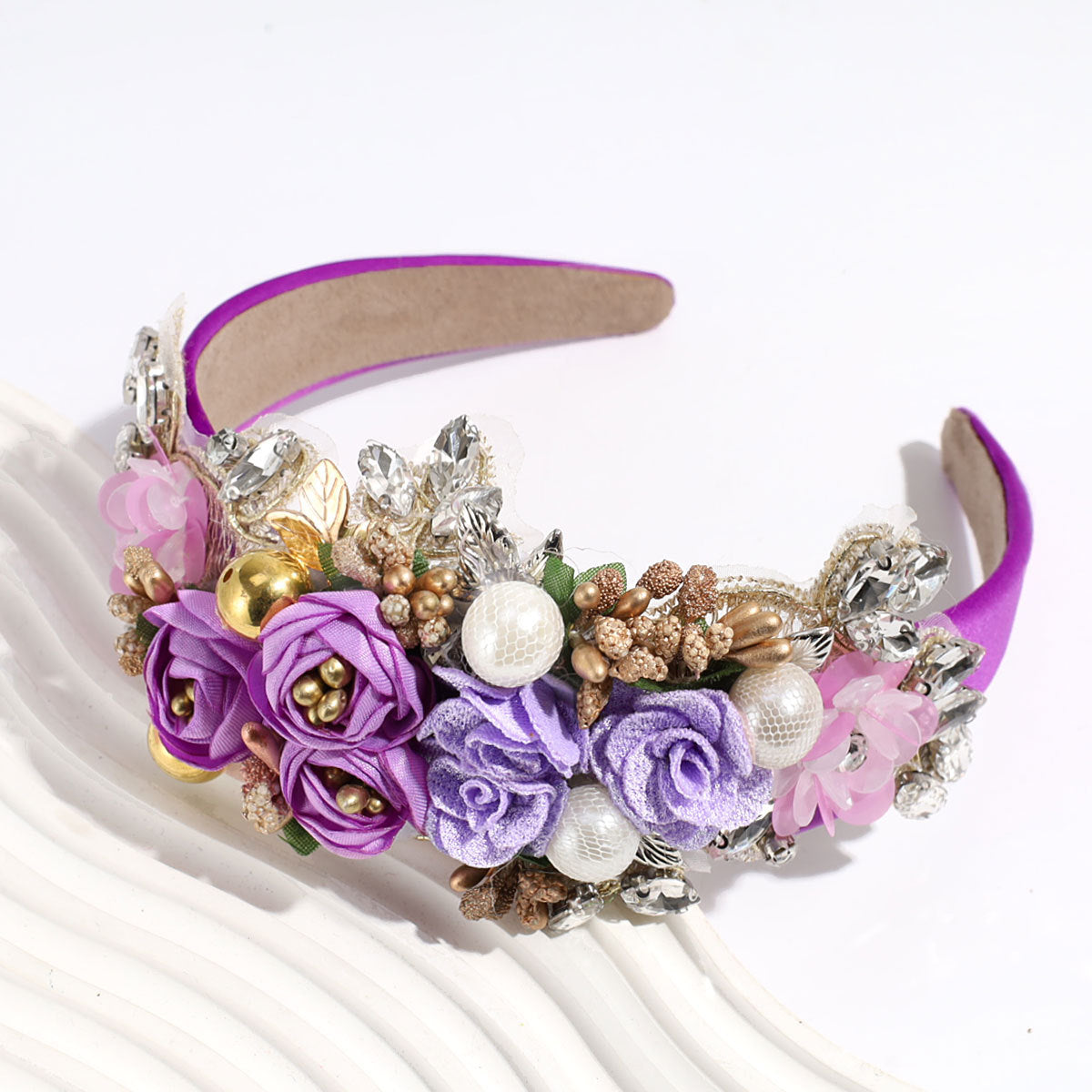 Baroque Rhinestone Pearl Headband – Multiple Colors