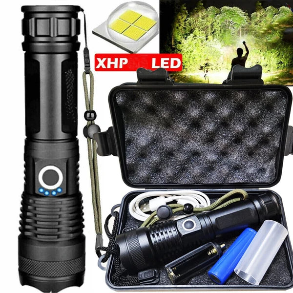 Rechargeable 9900000LM Ultra Bright LED Tactical Flashlight