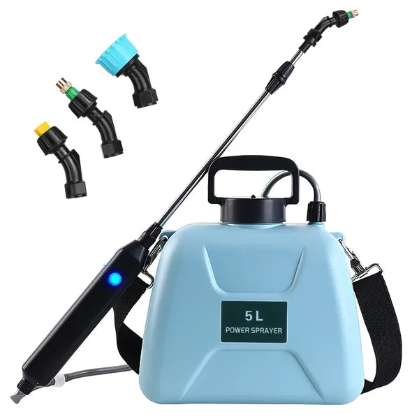 5L Electric Garden Sprayer with 3 Spray Spouts - Rechargeable