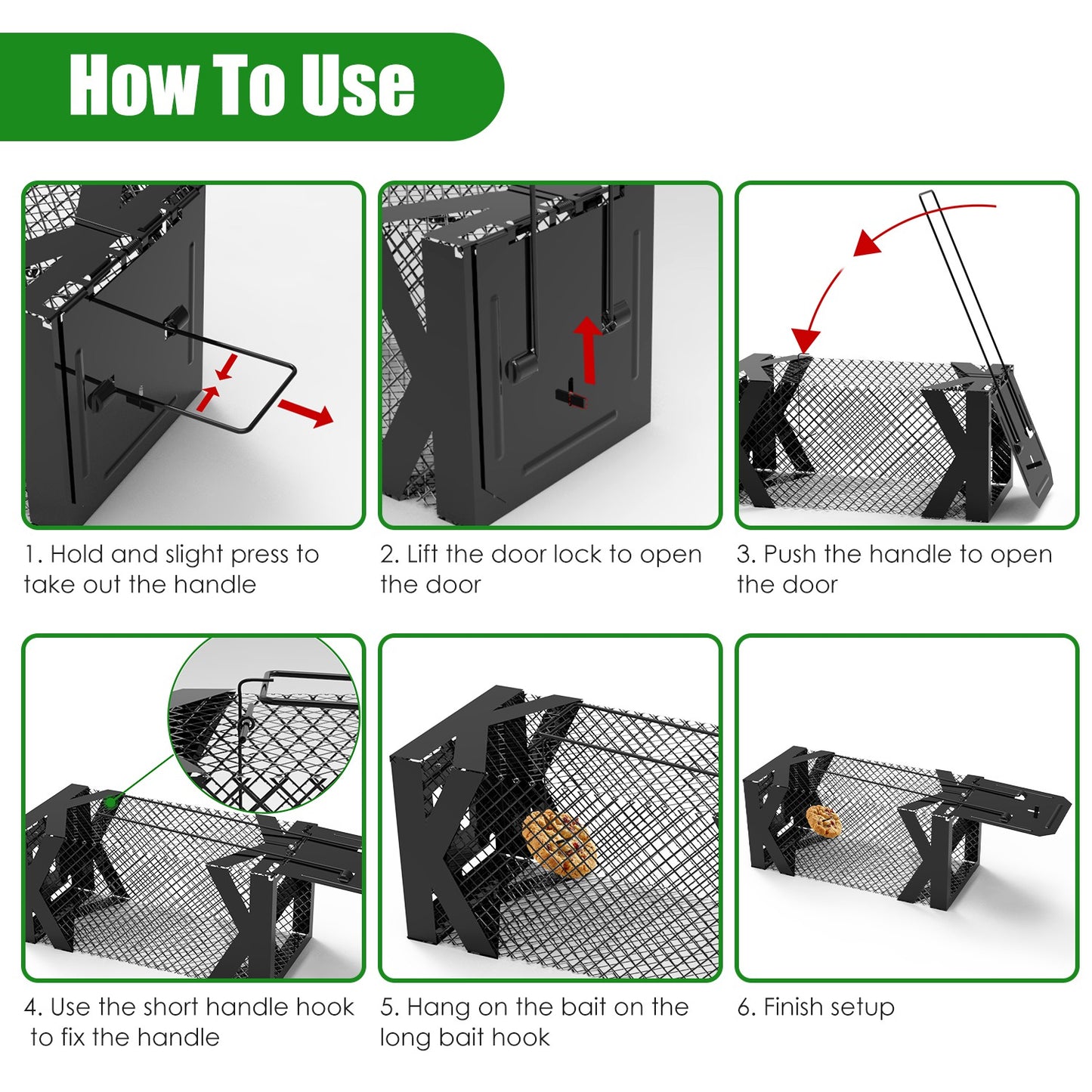 Humane Live Mouse Trap Cage - 2 Pcs Reusable Rodent Traps