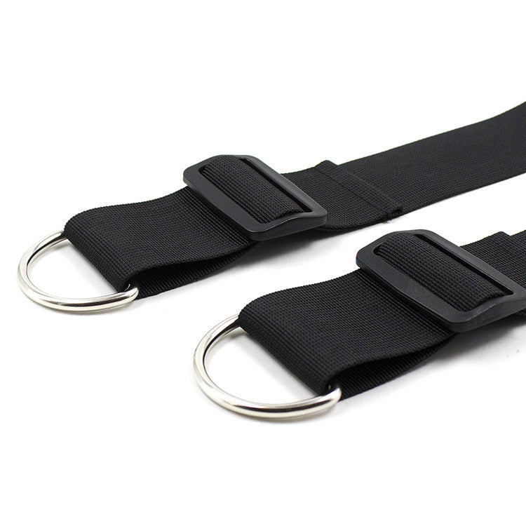 Adult Fun Handcuffs and Nylon Door Hanger Set - Black