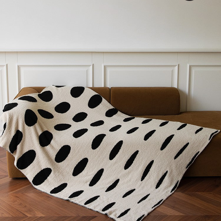 Winter Knitted Blanket 130x160cm Double Faced Geometric Pattern Home Bedding