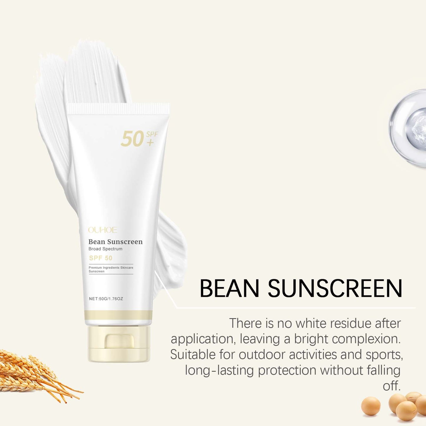 Gentle Moisturizing Sunscreen Cream - UVA & UVB Protective SPF Face Lotion