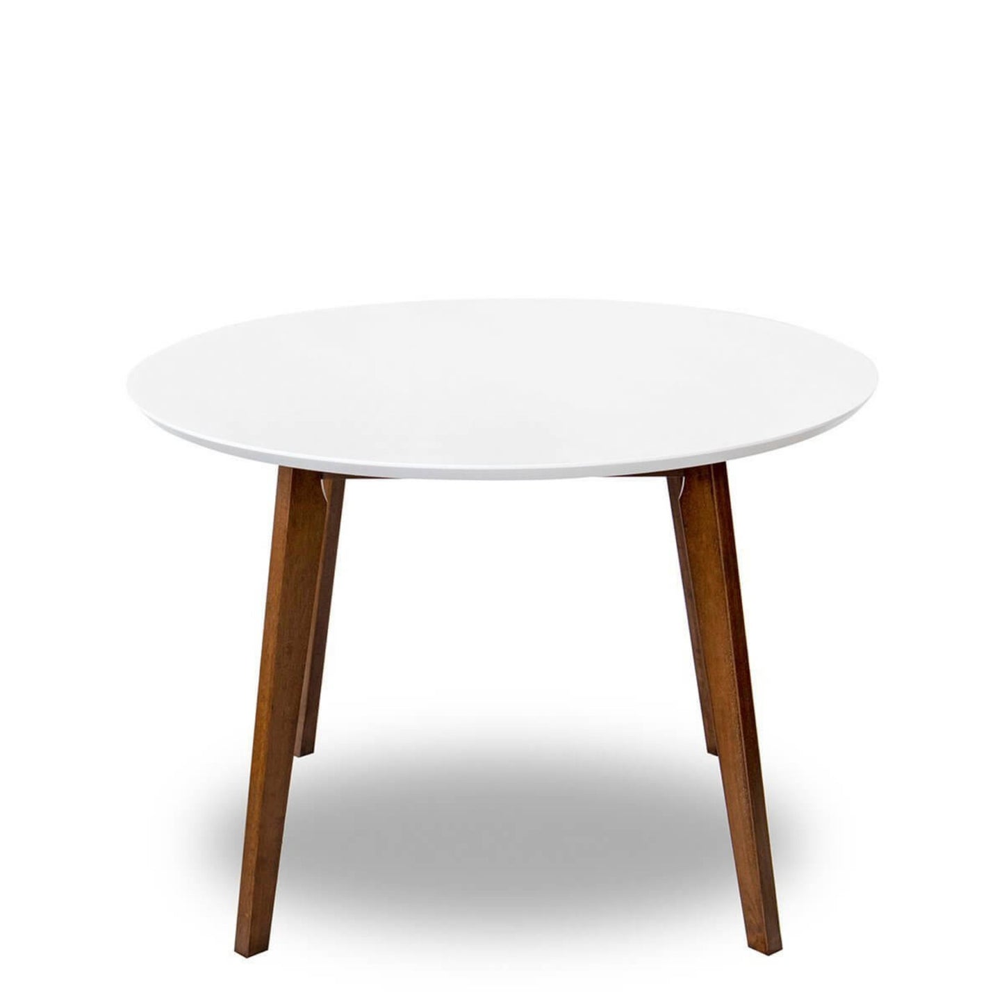 Alina Contemporary Dining Table With Smooth White Finish And Solid