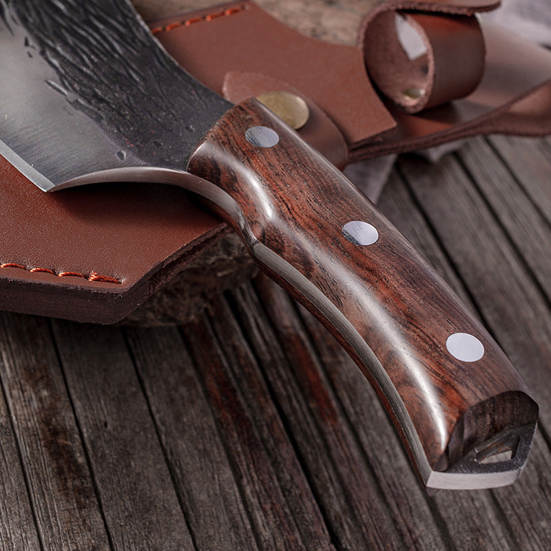 Outdoor Bone Chopping Hook Knife with Sheath - Portable Kitchen Tool