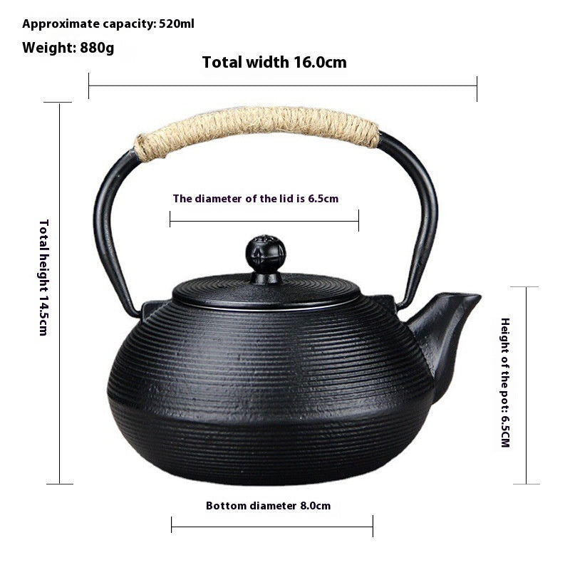 Electric Tea Kettle and Teapot Set - Ceramic Stove Compatible, 600ml