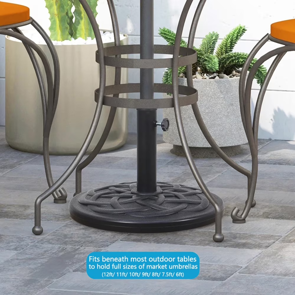 Outdoor Garden Umbrella Base 27lb Black Patio Umbrella Stand Heavy Duty