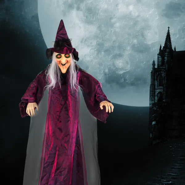 71-Inch Life Size Hanging Witch Decoration for Halloween