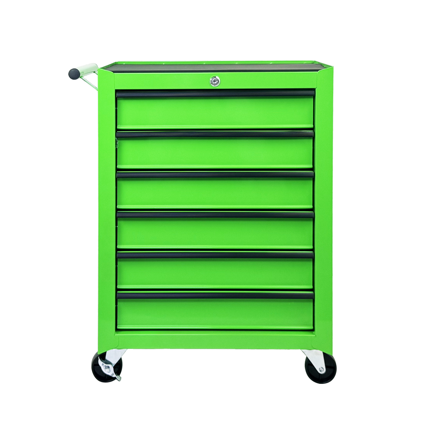 20-Inch Rolling Metal Tool Chest with 6 Drawers - Green