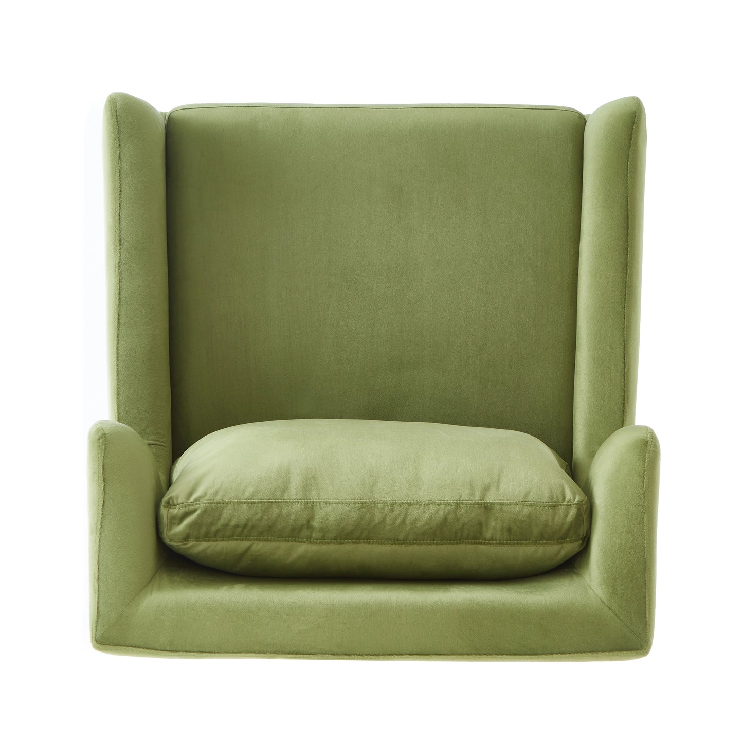 Modern Velvet Accent Chair - Green Armchair for Living Room