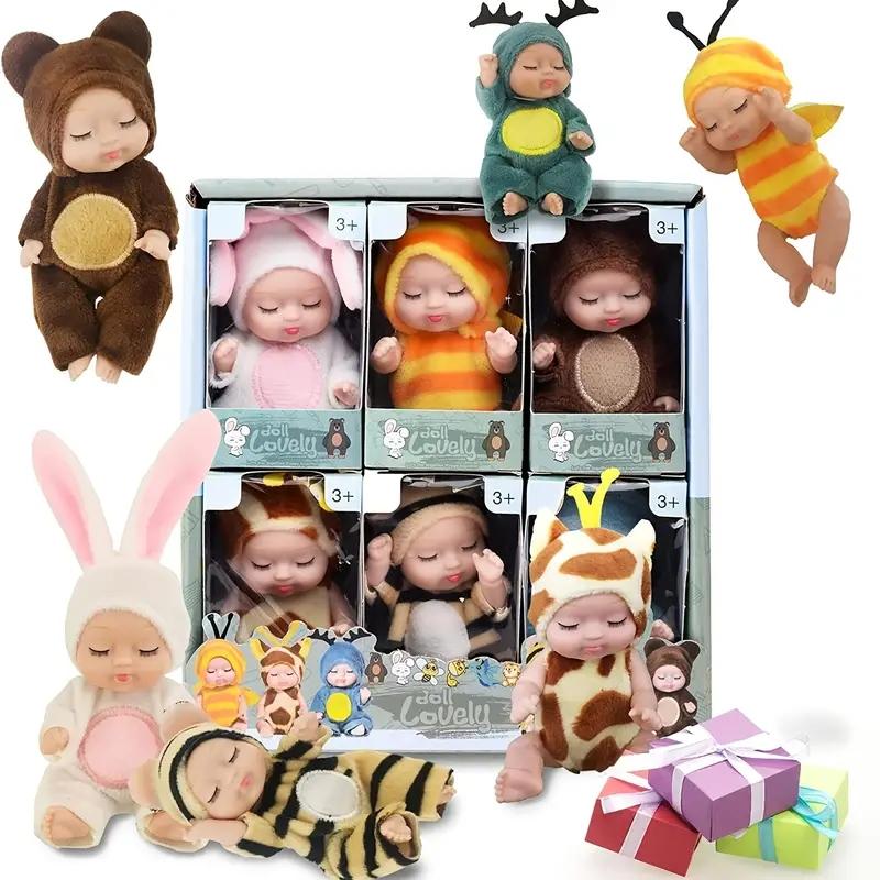 Set of 6 Realistic Baby Plush Dolls - Soft Toy Gift for Girls