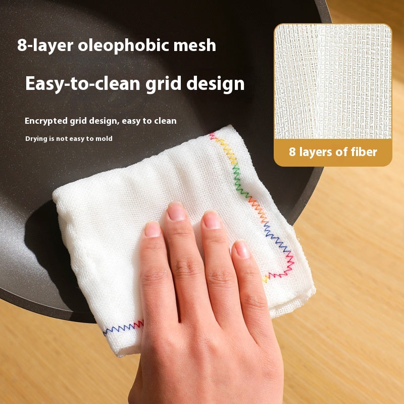 Rainbow Kitchen Oil Filter Mesh 8 Layers Anti-Oil Decontamination Mesh for Pots and Bowls