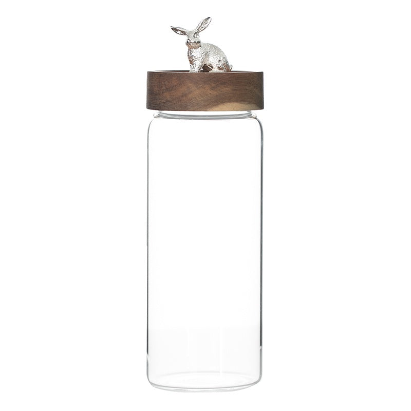 Luxury Glass Sealed Can Tea Pot with Household Storage Jar