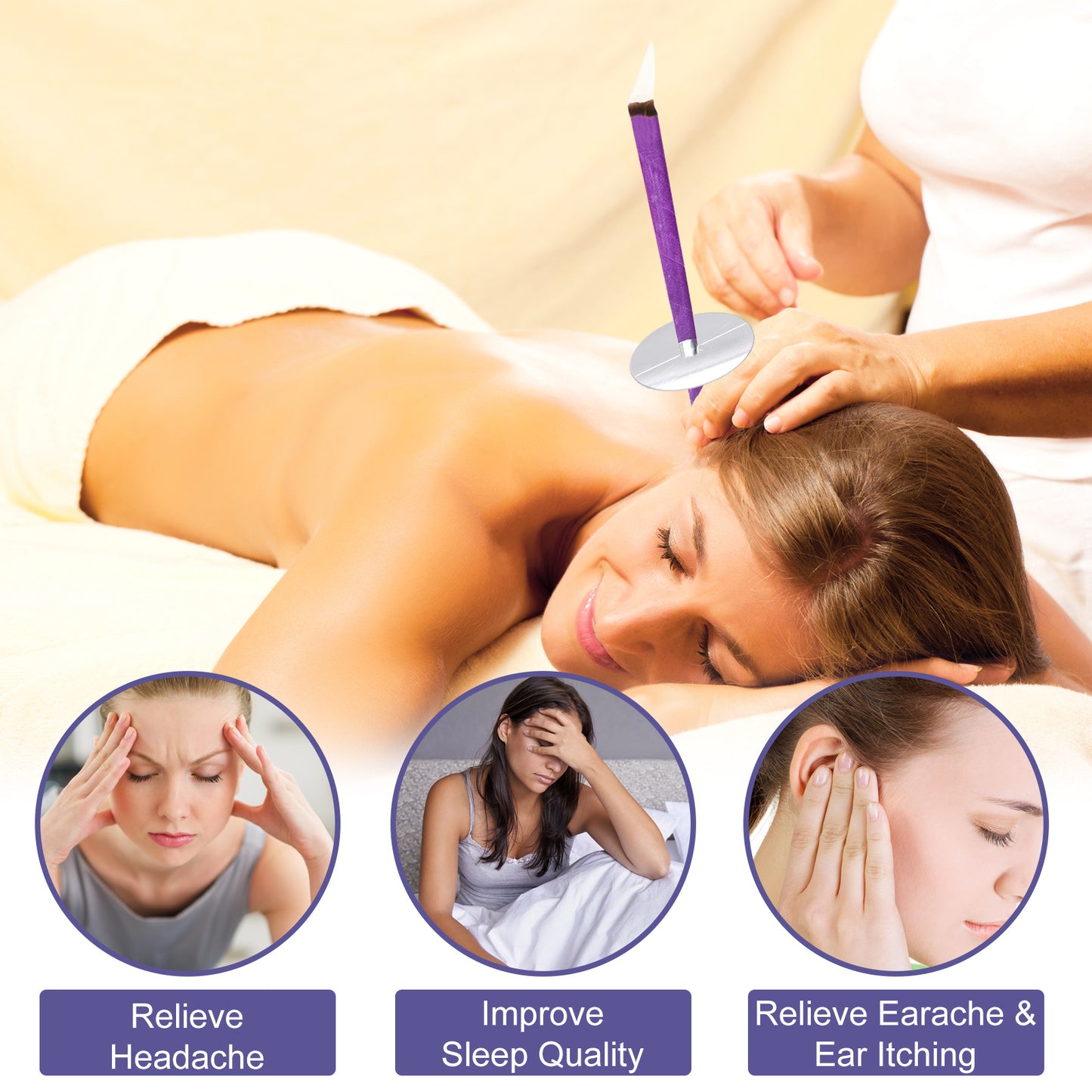 Aromatherapy Ear Candles for Ear Wax Removal and Stress Relief