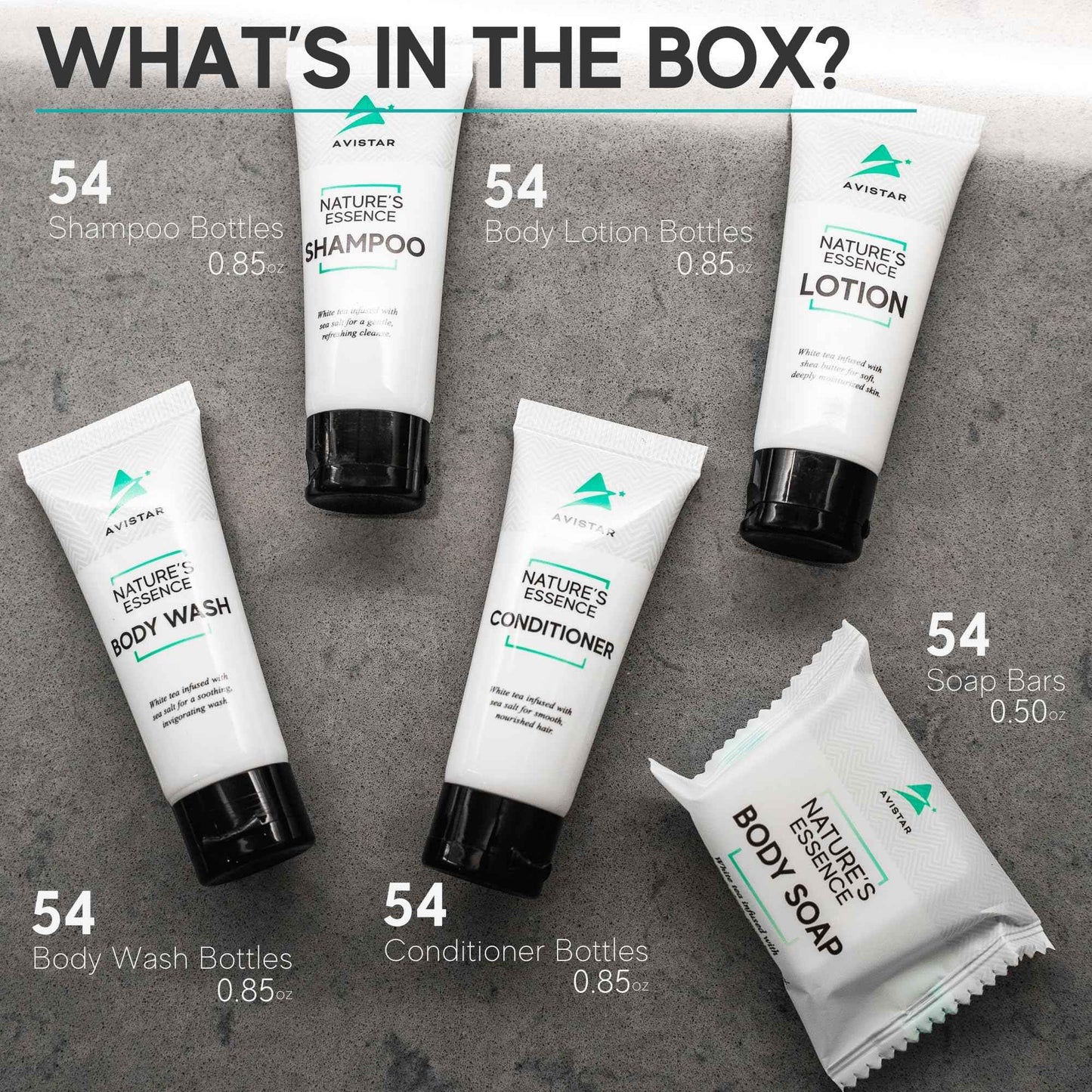 270 Piece Hotel Soap & Bulk Toiletries - Travel Essentials for Hosts & Guests - Hotel Shampoo & Conditioner Supplies for Guests, Hotel Toiletries Bulk Set, Mini Bulk Travel Size Toiletries