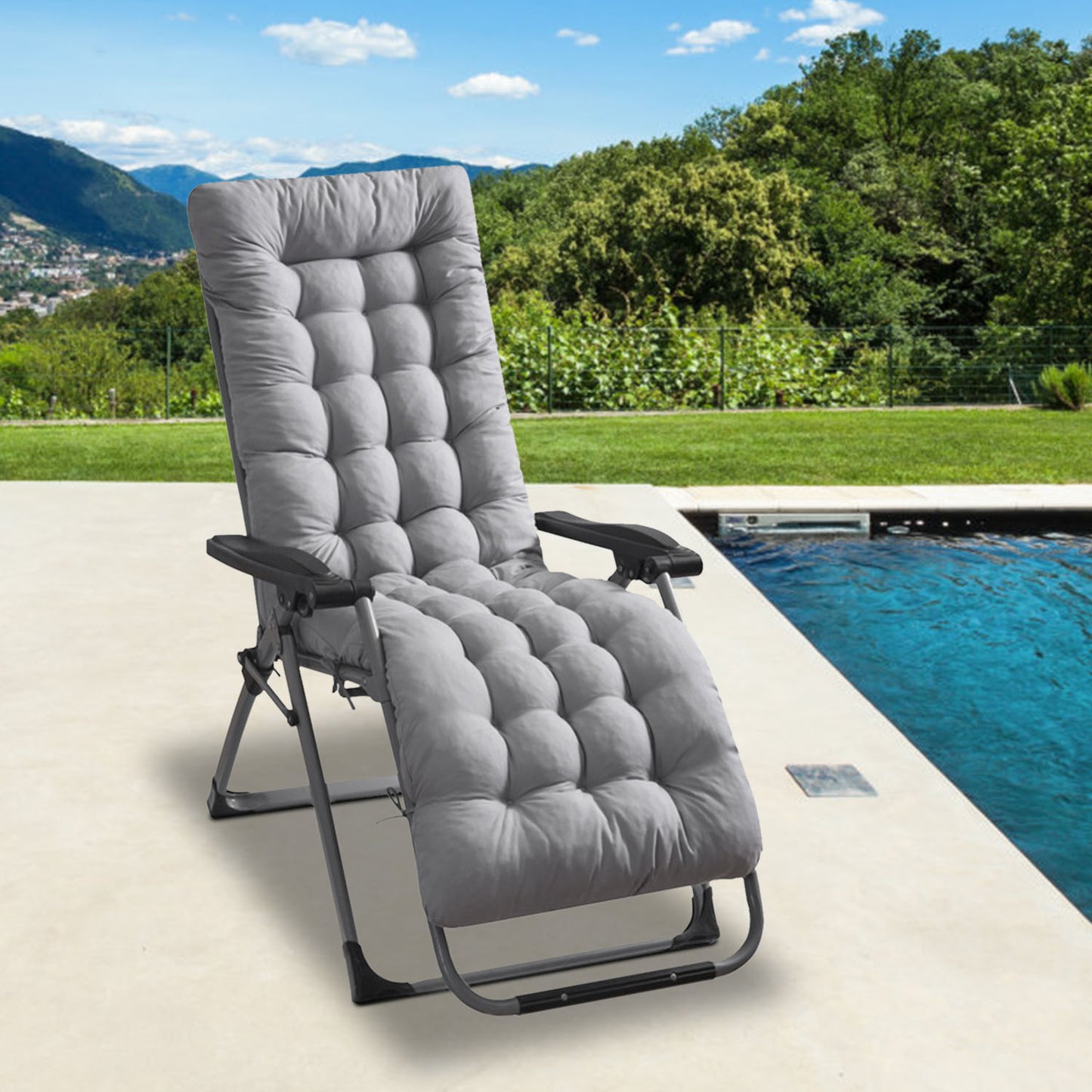 Comfortable Lounger Cushion for Deck Chairs - 67x22in & 71x22in Options