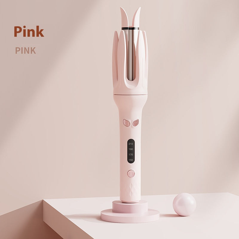 Automatic Curling Iron Pink with Negative Ion Technology, Long-Lasting Waves