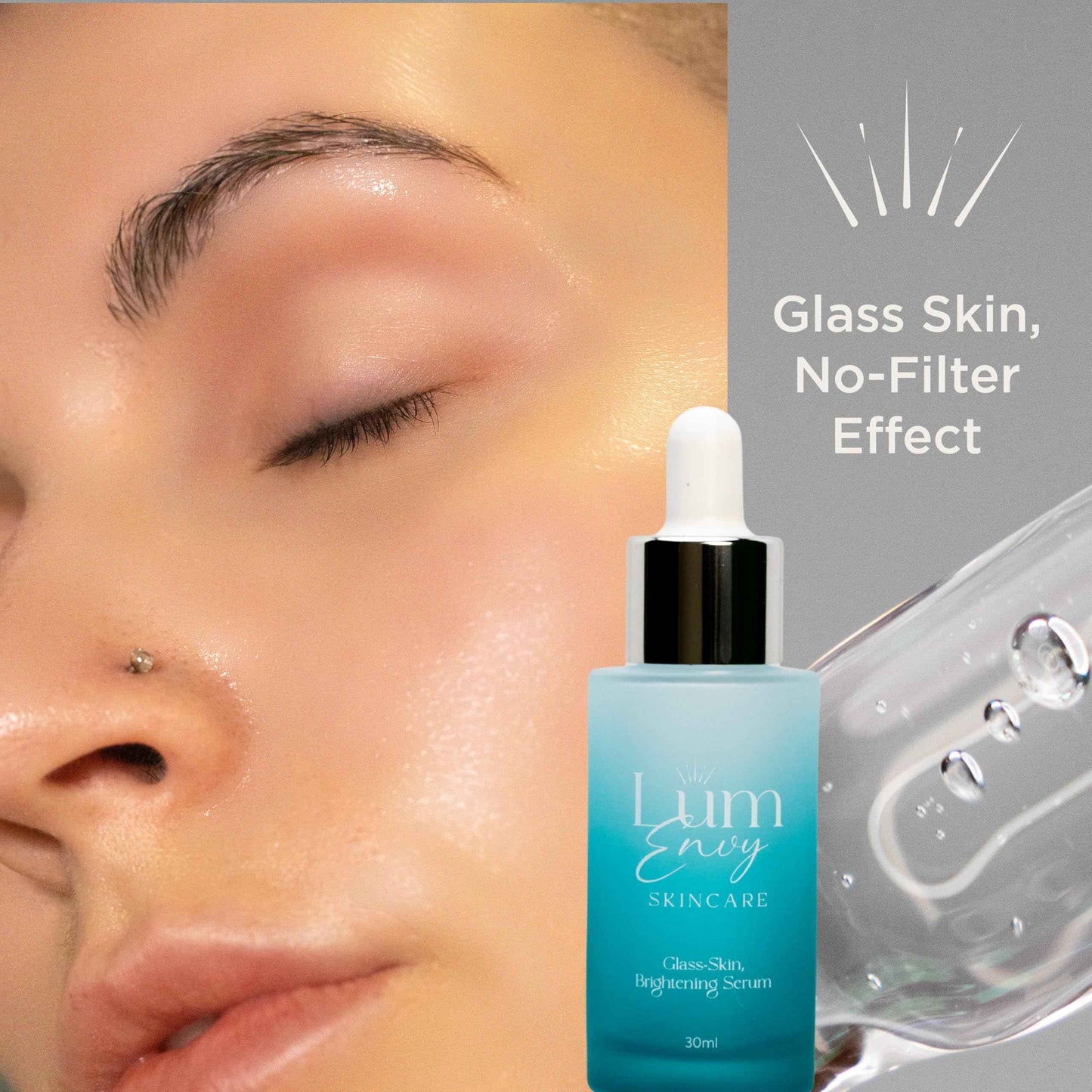 LumEnvy Salmon DNA Glass Skin Serum - Hydrating Korean Skincare Face Serum with PDRN, Niacinamide & Centella Asiatica | Brightening, Dry Skin, Anti-Aging, Dark Spots & Wrinkles | 30ml