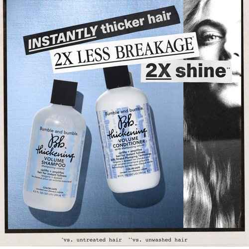 Bumble and bumble. Thickening Volumizing Shampoo + Conditioner Full Size Set | For Instant Fullness | Moisturizing | Color Safe | Straight to Wavy
