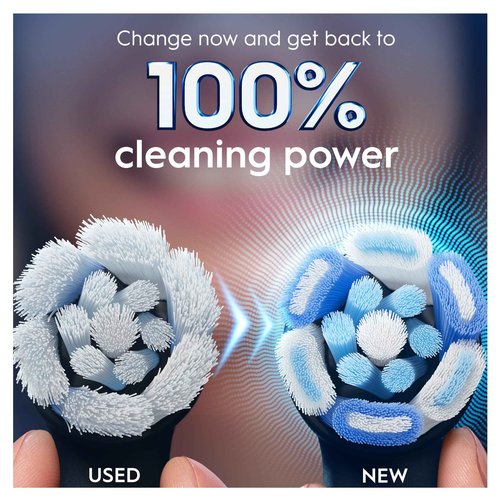Oral-B iO Ultimate Cleaning Electric Toothbrush Heads, 8 Pieces, Ultimate Tooth Cleaning, Toothbrush Attachment for Oral-B Toothbrushes, Letterbox Enabled Packaging, Black