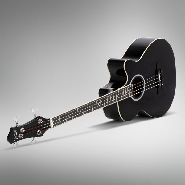4-String Electric Acoustic Bass Guitar with EQ - Black