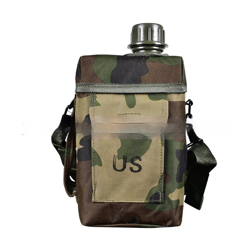 Outdoor 2L Camouflage PVC Shoulder Kettle - Military Style, Large Capacity