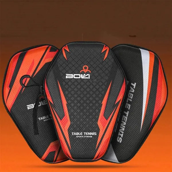 Table Tennis Racket Hard Case EVA Dustproof Storage Bag with Hand Strap