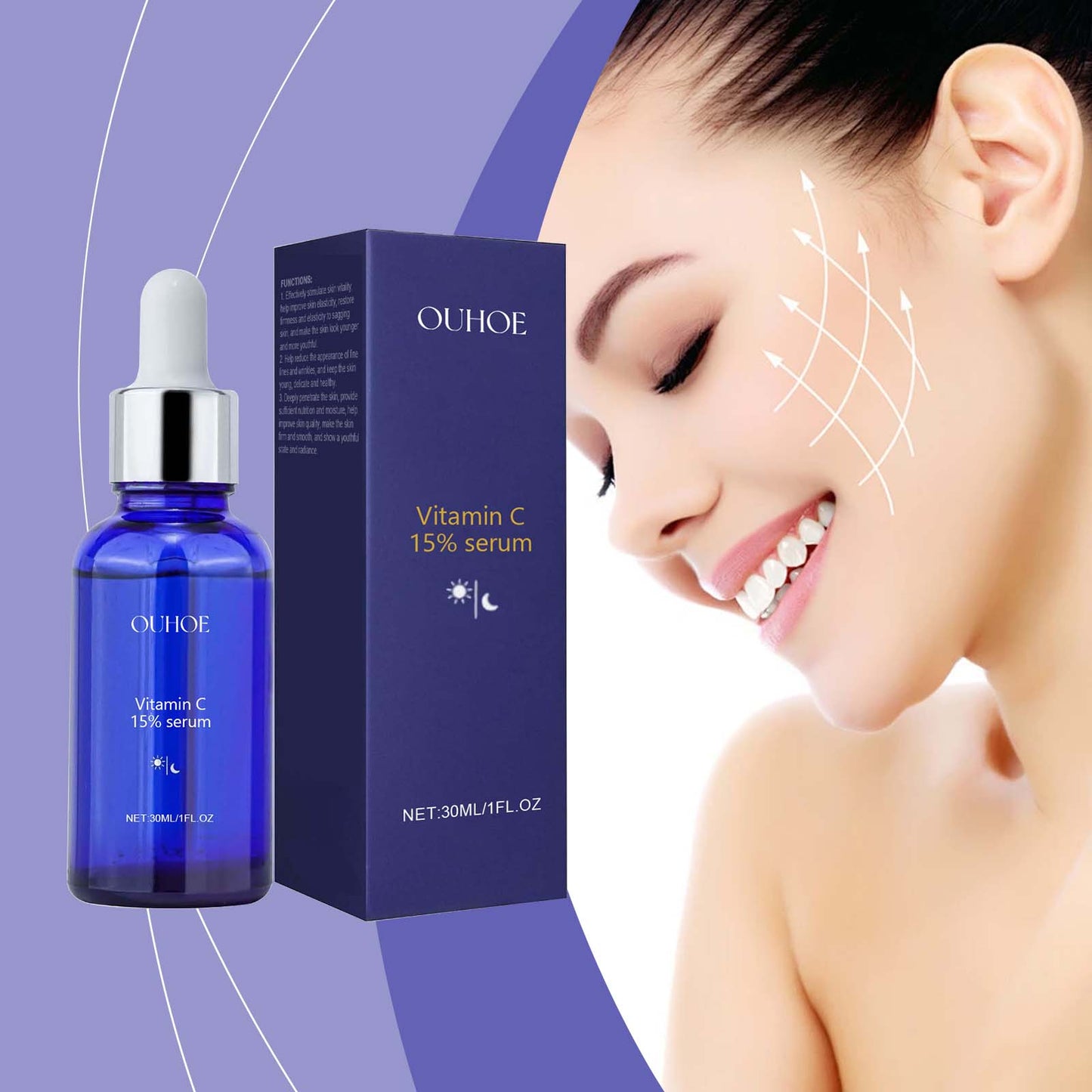Firming Face Serum with Vitamin C & E - 30ml Anti-Aging Moisturizer