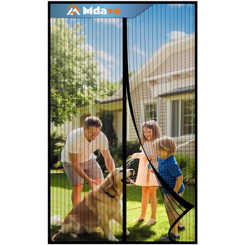 Magnetic Screen Door,Screen Door Mesh,Keep Bugs Out, Easy Install Works with Front Doors, Sliding Doors,Fit Door Size 32 x 78 Inches
