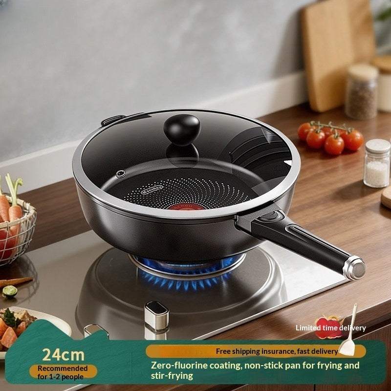 Nonstick Frying Pan for Electric and Gas Stoves — 24cm, Lidded & Lidded Models, Includes Silicone Spatula