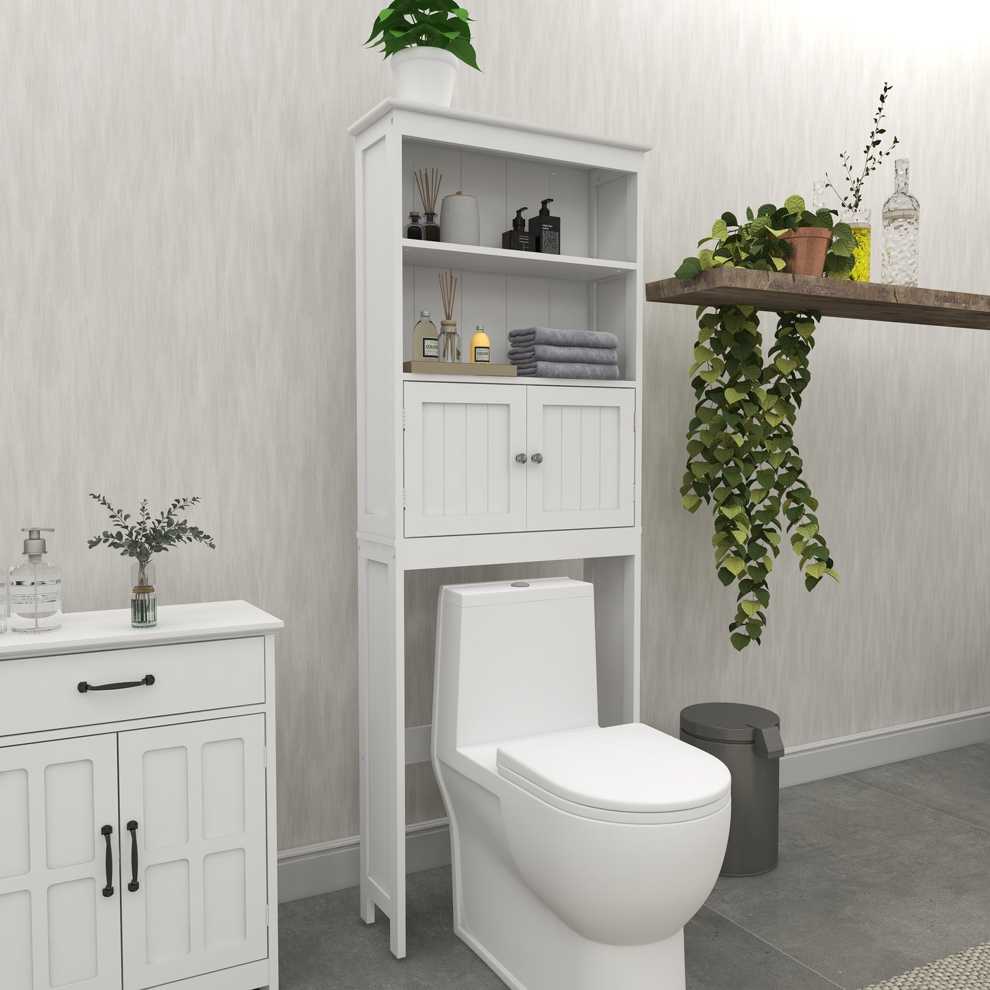 Over The Toilet Rack 2 -Tier Bathroom Spacesaver Storage Shelf With