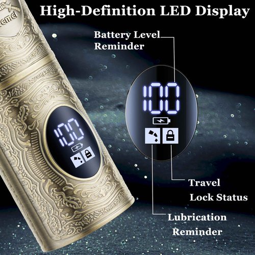 KEMEI Professional Hair Clippers for Men, 3 in 1 Barber Clipper Kit, Bronze