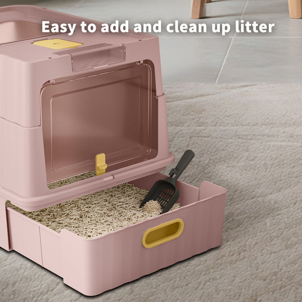 Drawer Cat Litter Box - Self Pickup Pet Furniture for Cats