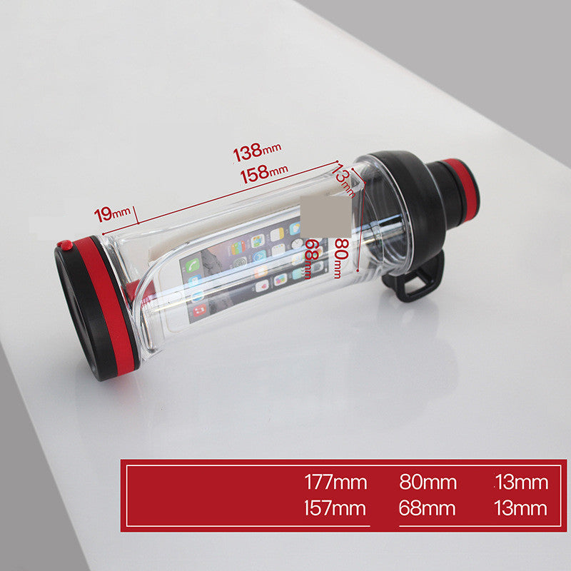Portable Water Cup with Mobile Phone Holder - Leakproof Sports Drinkware