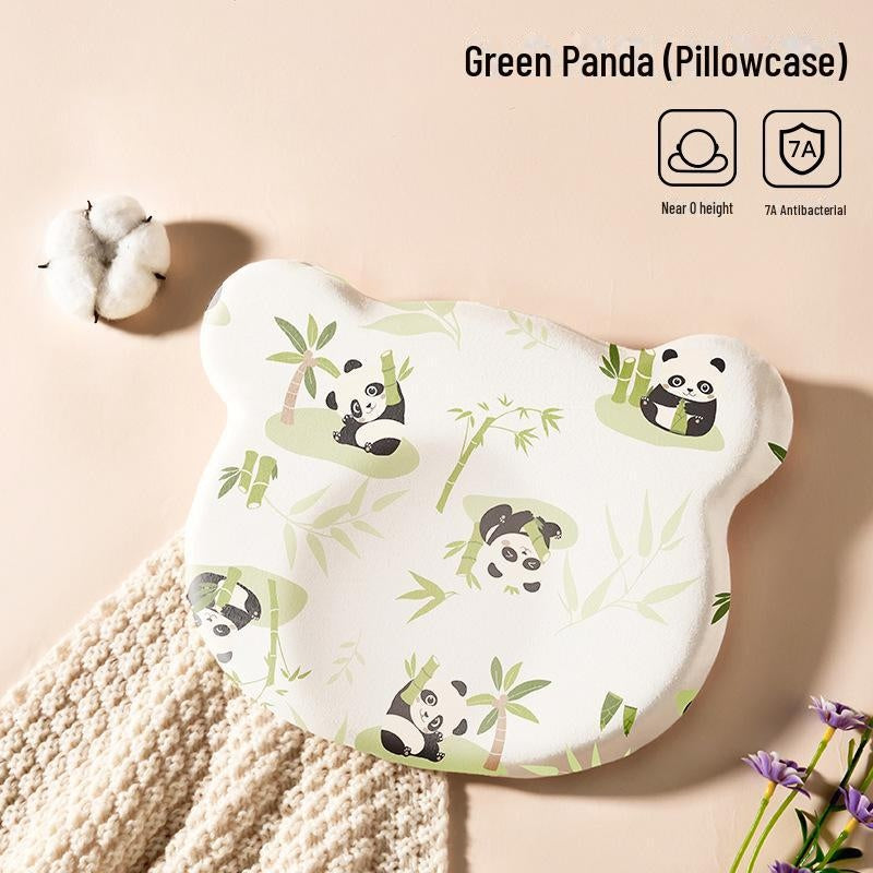 Infant Memory Foam Baby Pillow - Ergonomic Support for 0-6 Months - Green