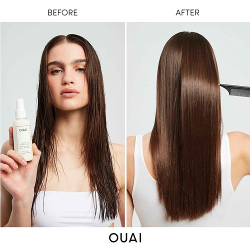 OUAI Hair Styling & Treatment Bundle - Includes Leave-In Conditioner & Detox Shampoo - Hair Care Products for Styling, Smoothing, Adding Hair Shine & Removing Product Build Up (2 Count, 4.7 Oz/10 Oz)