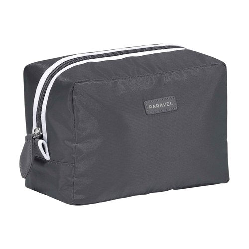 Paravel Toiletry Bag | Made with Recycled Negative Nylon Material | Everyday Travel Toiletry Bag | Flatiron Grey