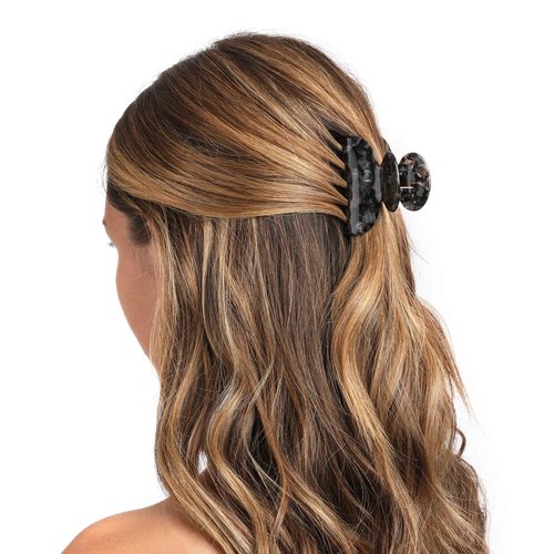 France Luxe Small Couture Claw Clip - Pavlova Black